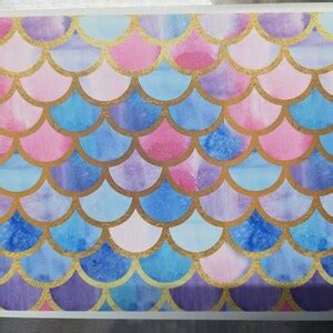 Mermaid Fish Scale Edible Image Cake Wrap Strip Cake Wrap Mermaid