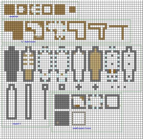 Minecraft House Blueprints Pixel Art