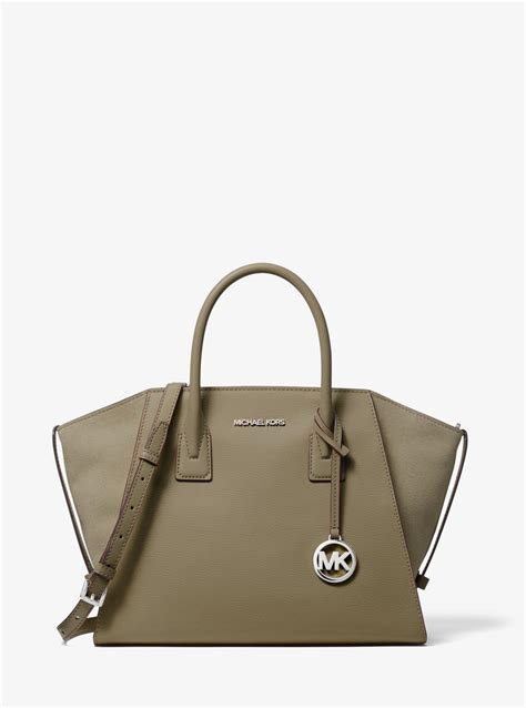 Michael Kors Avril Large Leather Top Zip Satchel Lyst