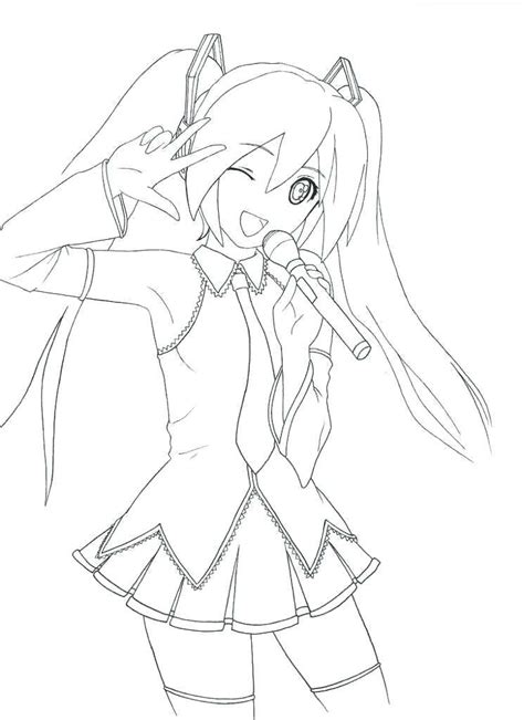 Dibujo De Hatsune Miku Para Colorear Dibujos Para Colorear Imprimir