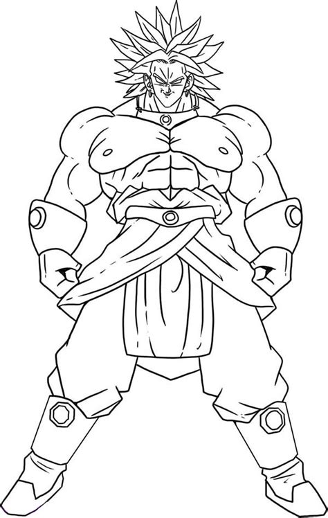 Coloriage Broly DBZ à imprimer