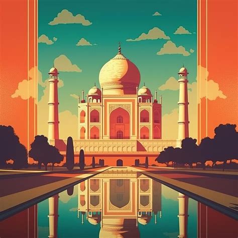 Ilustración de taj mahal Foto Premium