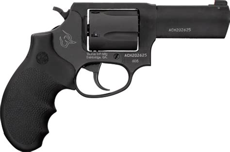 Taurus 605 Standard 357 Magnum 2 Barrel Black Rubber Stainless Steel Finish 5rd Impact Guns