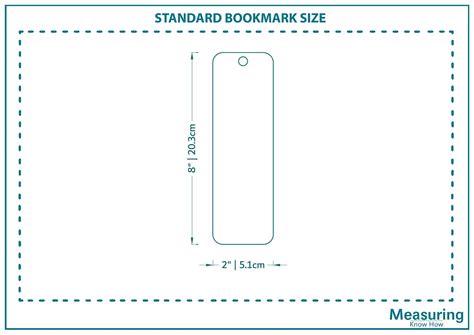 Standard Bookmark Size Guide Measuringknowhow