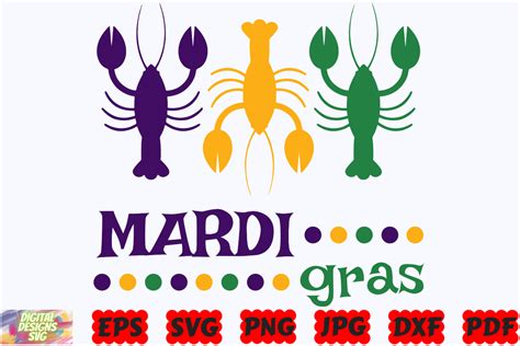 Mardi Gras Crawfish Svg Mardi Gras Svg Graphic By