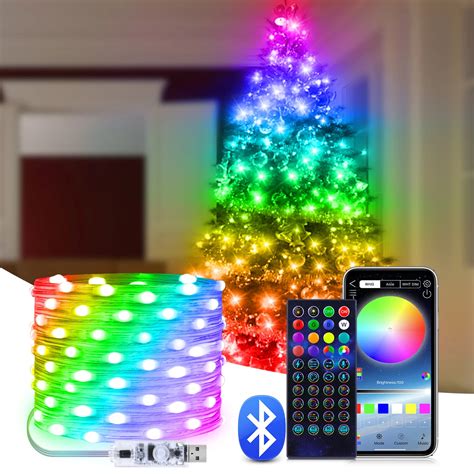 M M Usb Christmas Tree Led String Lights With Smart Bluetooth App