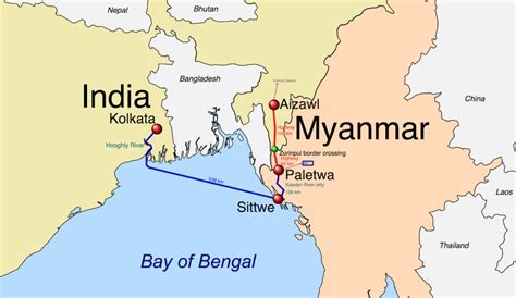 Map India Myanmar - Middle East Political Map