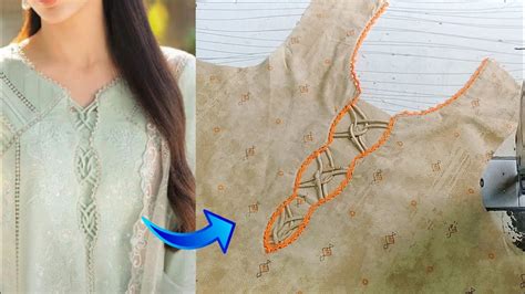 Unique Neck Design Cutting And Stitching Neck Design With Lace Dori Wala Gala Design Youtube