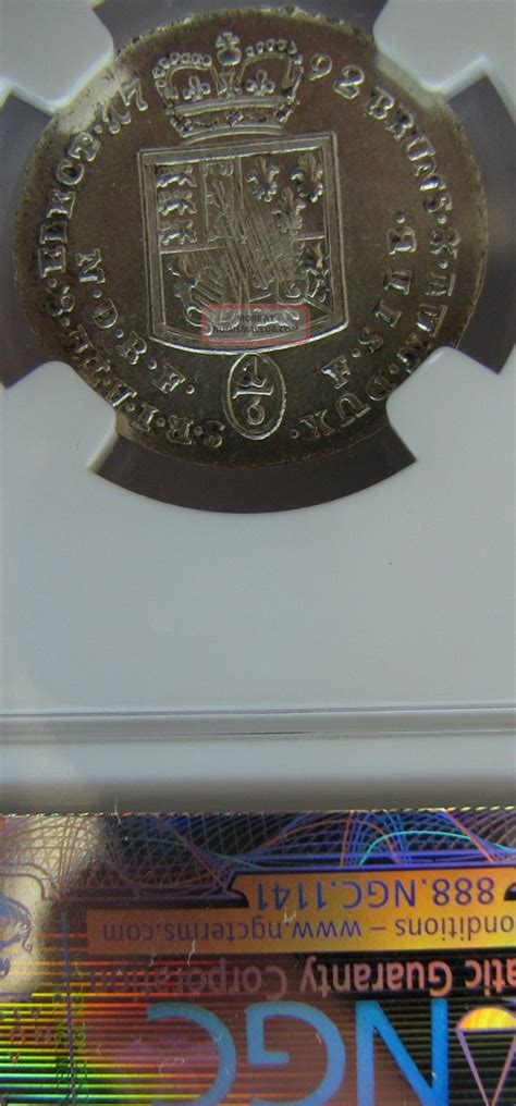 1 6 Taler 1792 C Brunswick Georg Iii 1760 1820 Ngc Ms63 Braunschweig