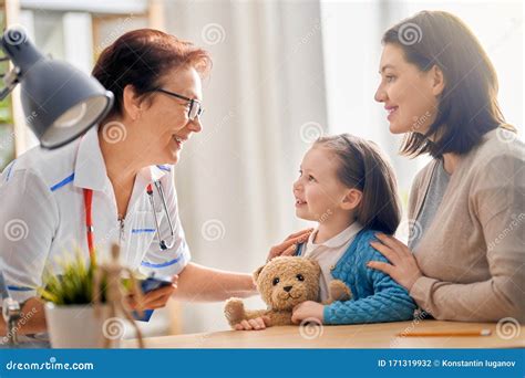 Child At A Doctor`s Appointment Stock Photo Image Of Clinical