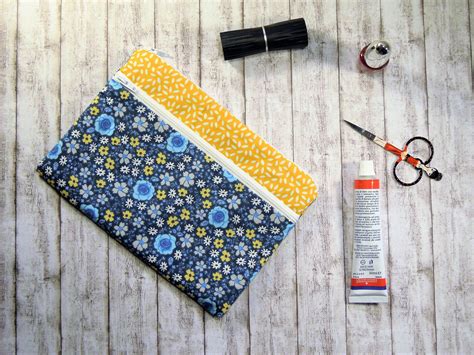 Double Zip Pouch Tutorial Pdf Sewing Pattern English And Etsy