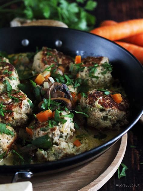 Boulettes de poulet aux courgettes sauce crémeuse Petit Bec Gourmand