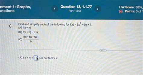 Solved Find And Simplify Each Of The Following For Chegg