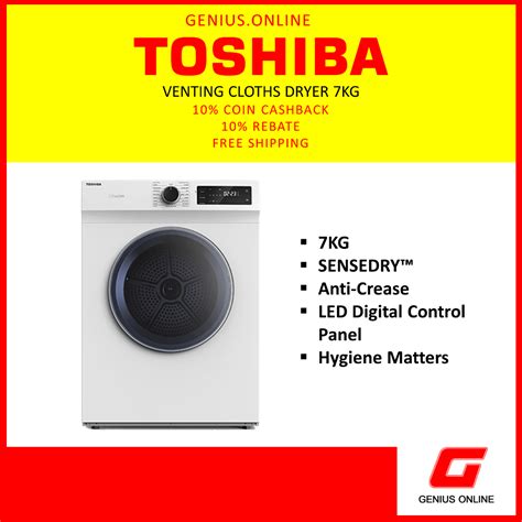 Toshiba Sense Tumble Vented Cloths Dryer Kg Td H Sem Tdh Sem