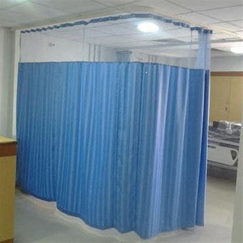 Polyester Blue Hospital Curtain Size W X L Cm X Cm At Rs