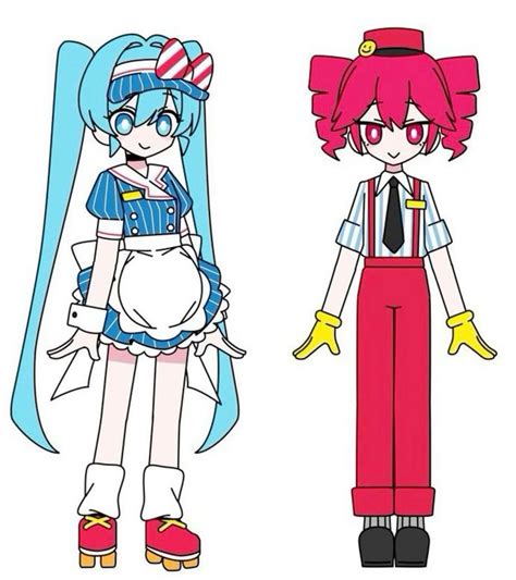 Hatsune Miku And Kasane Teto Mesmerizer Outfits In Miku Hatsune