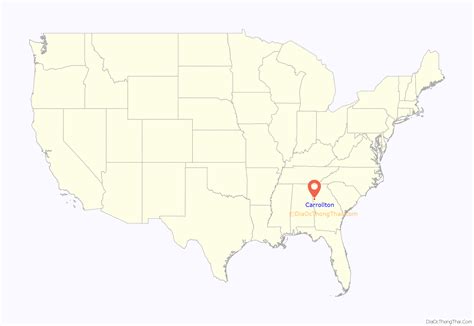 Map Of Carrollton City Georgia Thong Thai Real