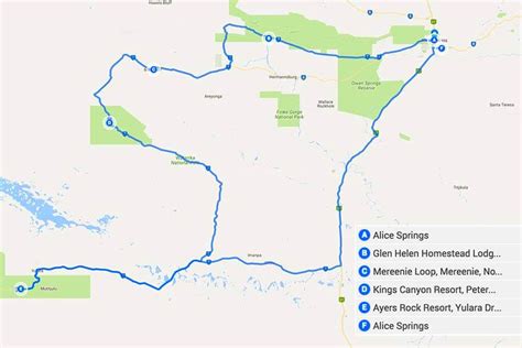 Alice Springs Uluru Itinerary Map Australia S Red Center Road Trip