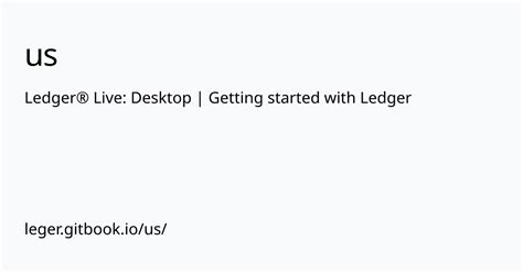 Ledger Live Desktop Getting Started With Ledger Us