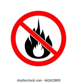 No Fire Vector Sign Stock Vector (Royalty Free) 462623809