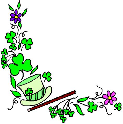 Free Clipart Of St Patricks Day Borders Clipart Of Clover Ddonek