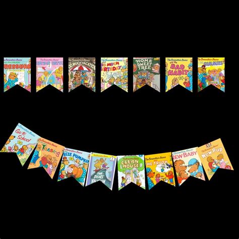Berenstain Bears 25 Pennant Instant Download Party Pennant Berenstain