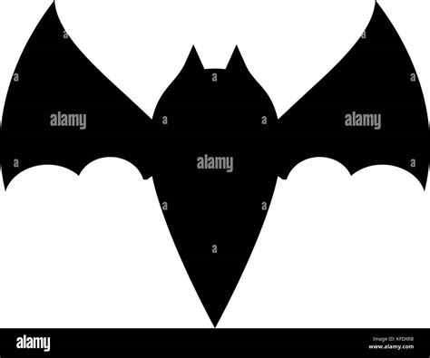 Halloween Bat Silhouette Vector Design Isolated On White Background