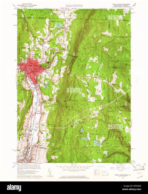 Massachusetts USGS Historical Topo Map MA North Adams 350381 1960 24000