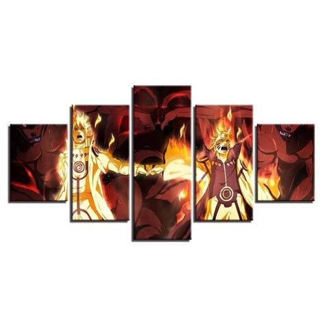 The Association Of Naruto Anime 5 Panel Canvas Art Wall Decor Canvas Storm