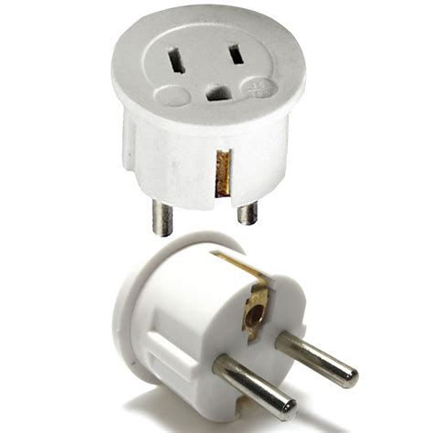 1 US USA To EU Euro Europe Power Jack Wall Plug Converter Travel