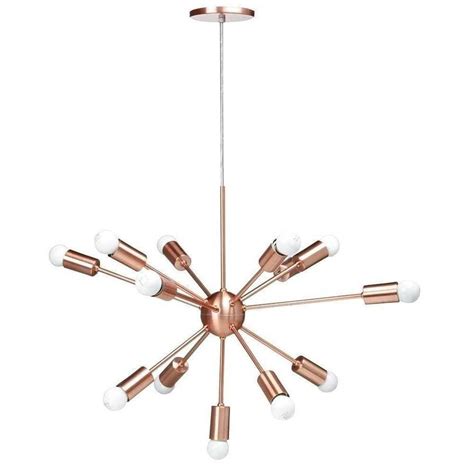 Lustre Pendente Sputnik Atomo Aranha Cobre Moderno Abstrato Ponto