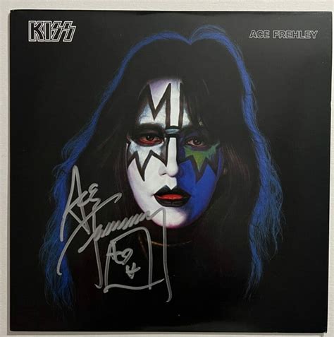 Kiss Jsa Ace Frehley Signed Autograph Signed Record Album Solo Blue