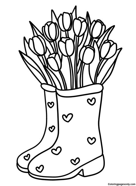 Boots Coloring Pages Coloringpagesonly