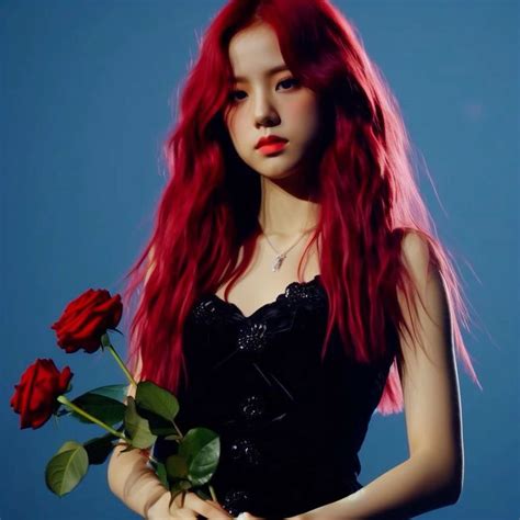 Jisoo With Red Hair