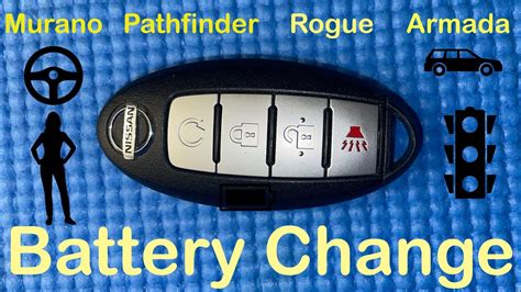 How To Replace Nissan Key Fob Battery Youtube