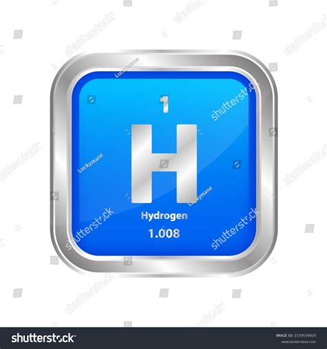 Icon Structure Hydrogen Hydrogenium H Atomic Stock Vector Royalty Free 2159539425 Shutterstock