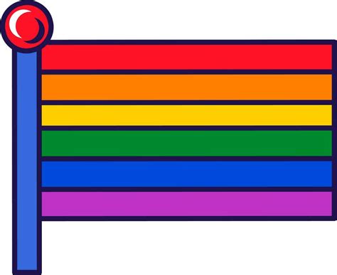 Outline Flagpole Flag Traditional Gay Pride 23786393 Vector Art At Vecteezy