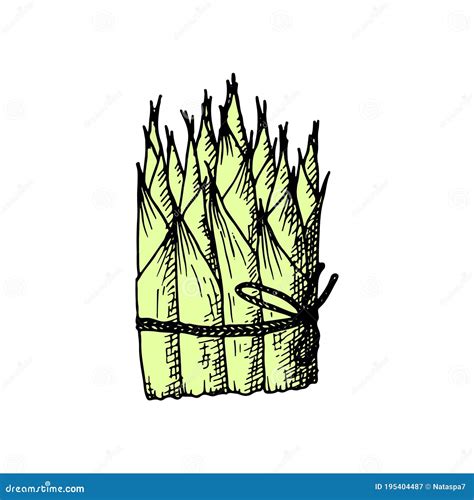 Bamboo Shoots Background Cartoon Vector 7946437