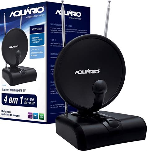 Antena Interna Tv Aquario Vhf Uhf Fm Hdtv Tv 500 R 39 90 Em Mercado