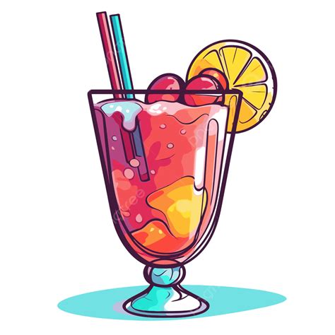 Ilustrasi Koktail Clipart Rvd Lv Dalam Bentuk Ilustrasi Vektor Minuman Gelas Yang Dicitrakan