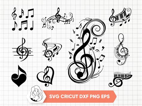 Music Notes Svg Cricut Bundle Vectorency Music Notes Cricut Svg
