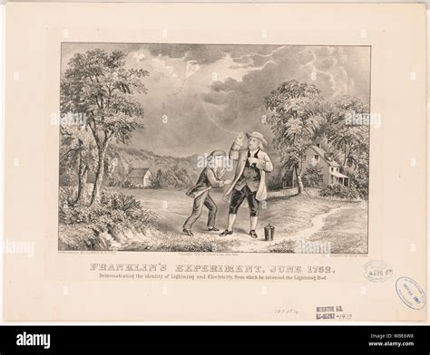 Franklin S Experiment June 1752 Demonstrating The Identity Of