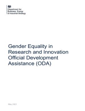 Fillable Online Gender Equality In Research And Innovation Official