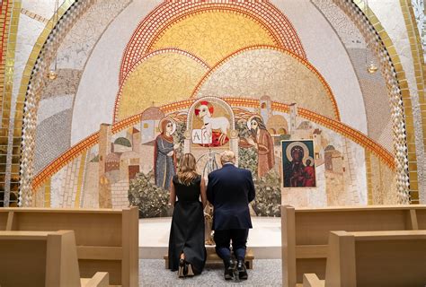 President Trump And The First Lady Visit The Saint John Paul Ii