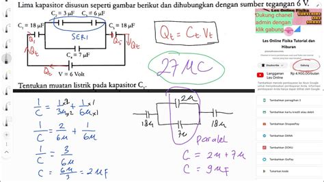 Menghitung Muatan Listrik Yang Mengalir Pada Kapasitor C1 Youtube