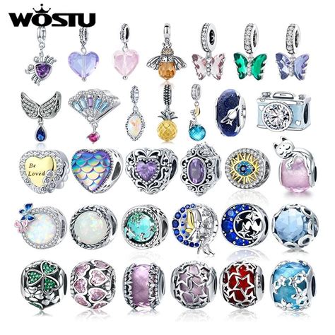 WOSTU Colgante De Plata De Ley 925 Con Forma De Mariposa Y Abeja