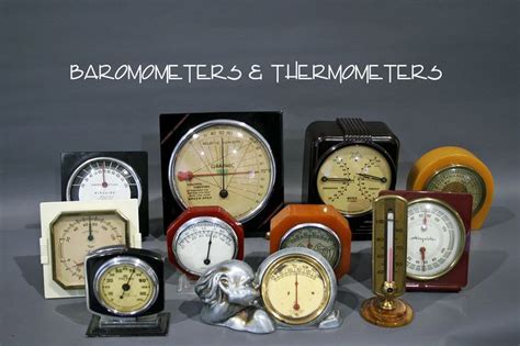 Barometers And Thermometers A Variety Of Different Sizes Shapes