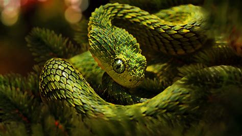 Download Atheris Hispida - WallpaperTip