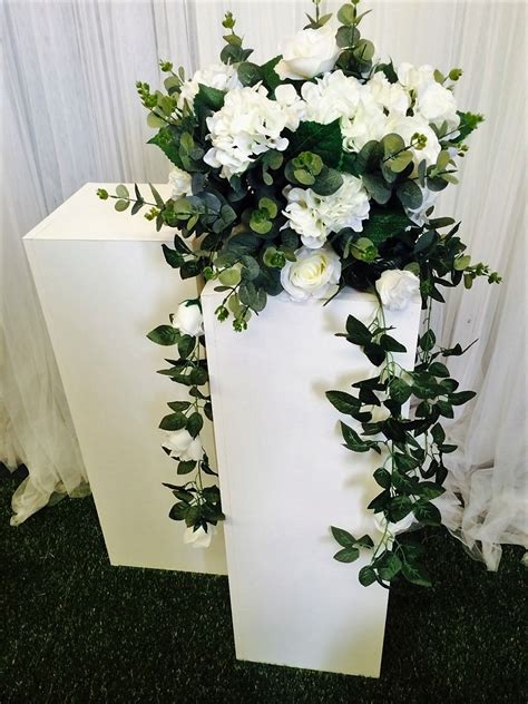 White Wedding Plinths Melbourne Kelly Ann Events Prop And Décor