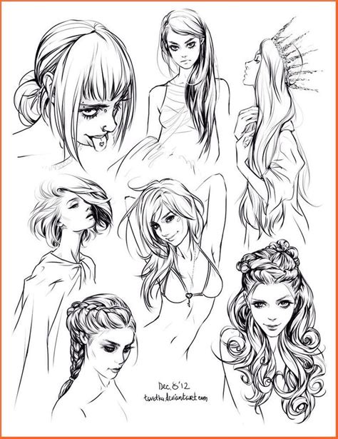 Sketching Help: Face, Hair, And Body | Hair sketch, Sketches, How to ...